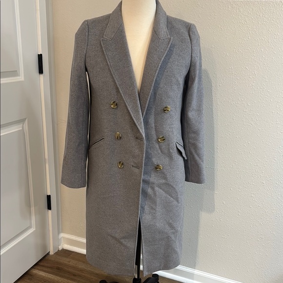 J. Crew Gray Double-Breasted Blazer Coat - Picture 1 of 6